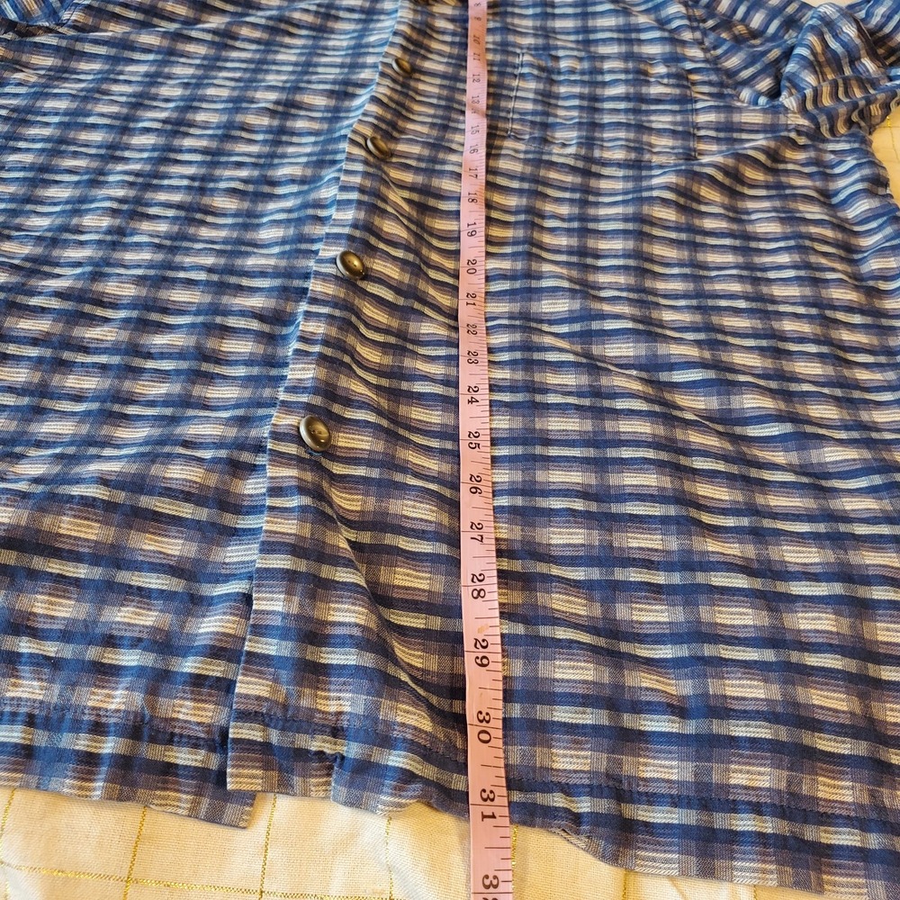 Tommy Bahama Men's Shirt Size XL Short Sleeve Button Down Silk Cotton Blend Blue - Picture 8 of 9